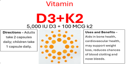 Vitamin D3 + K2 Capsules